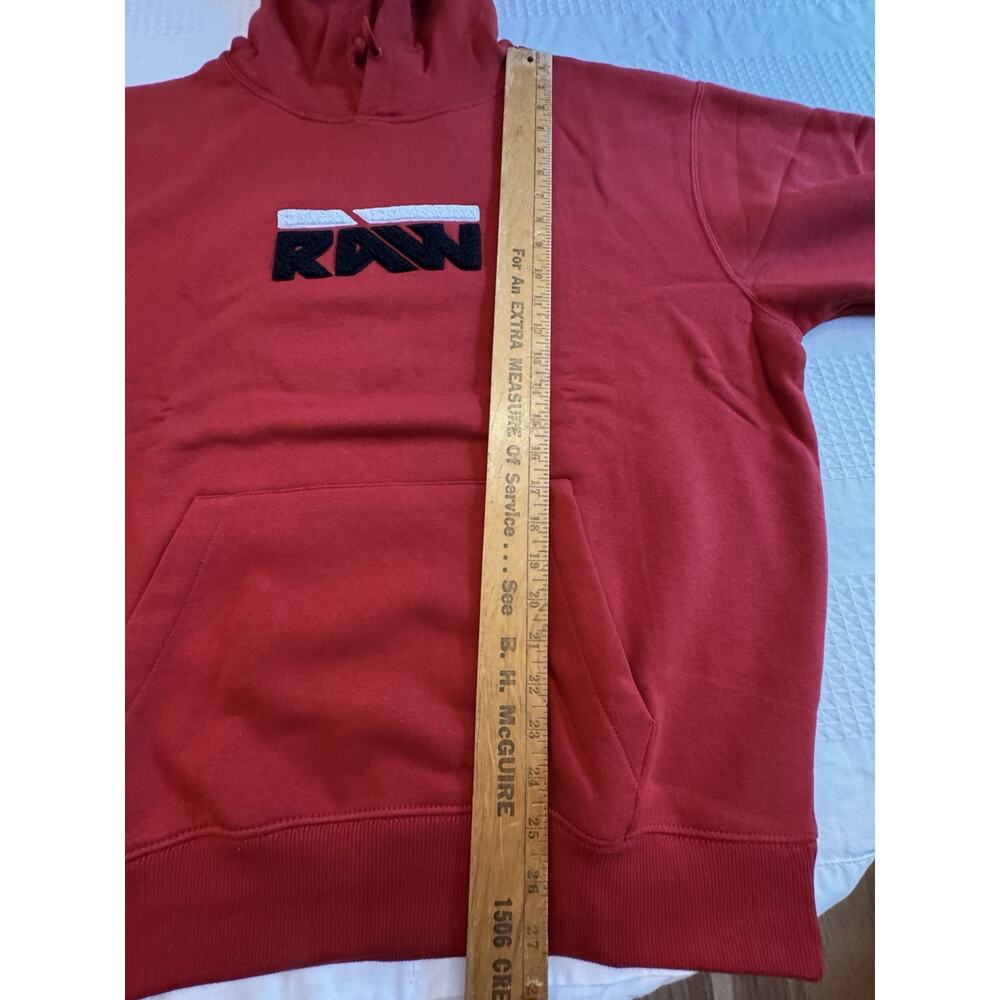 Rawgear Hoodie Men's Sz L Red Oversized Logo Heavyweight NWT Workout - Picture 4 of 14